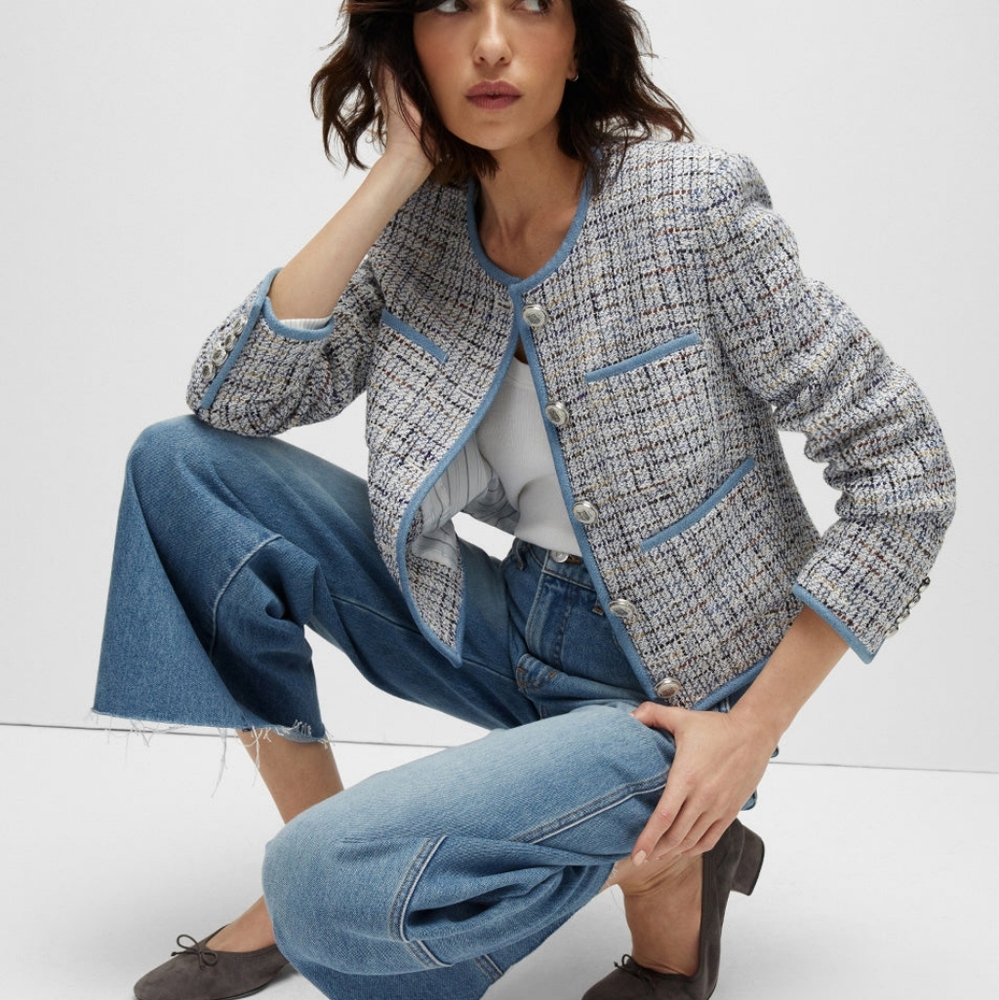 Veronica Beard Blue Tweed Jacket